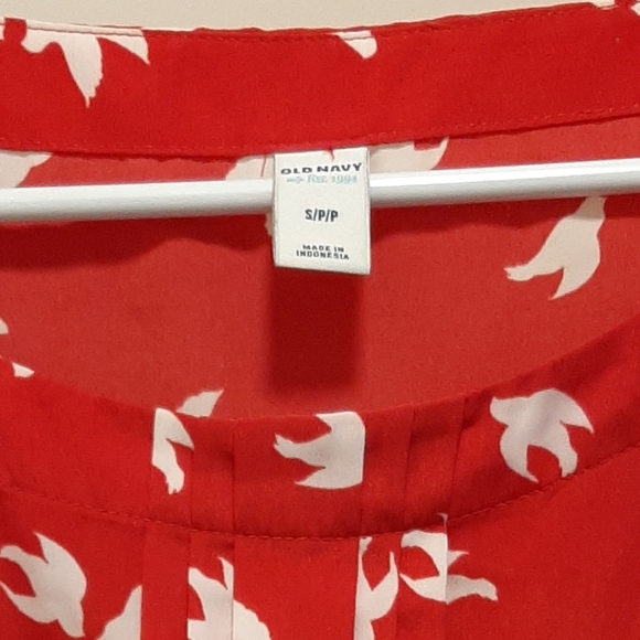 Old Navy, red bird dress, Size S - Picture 3 of 4